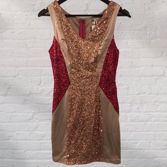 🍁Fall Sale🍁NWT Marineblu Satin and Sparkle Dress - Picture 2 of 4